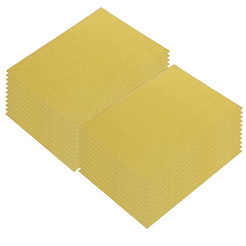 Tofficu 50 Blatt Glitzermarmelade Hochzeitskartonpapier funkelnder Karton weißer Karton bastelmaterial für kinder kreativpapier Scrapbook-Origami-Papier DIY-Bastelpapier Papierstau Golden von Tofficu