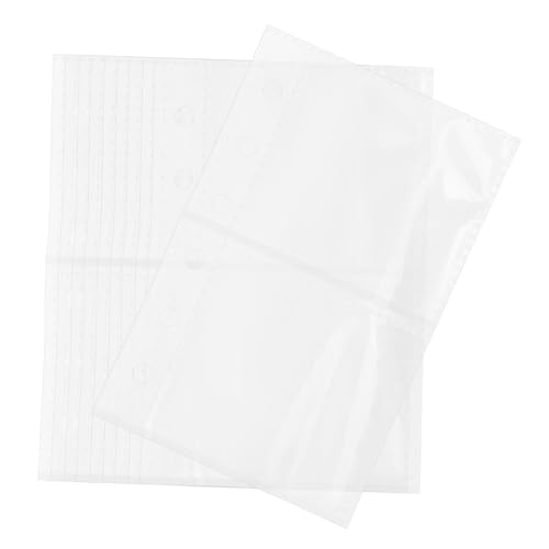 Tofficu 50 Blatt Sammelalbum Sammelkartenhüllen Fotoalbumeinlagen Postkartenhüllen Klare Fotohüllen Sammelalben-nachfüllungen Foto Protektoren Ringbuch-fotohüllen Transparent Pvc von Tofficu