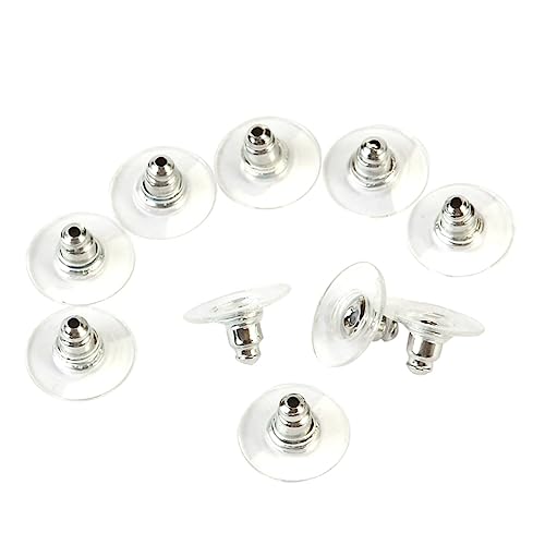 Tofficu 50 Stück Metall Ohrstecker Verschluss mit Weißer Kunststoffauflage Langlebige und Leichte Earring Clutch für Sicheren Halt Schmuckzubehör für Alltag und Reisen Tofficu 50 Stück Metall Ohrstecker Verschluss mit Weißer Kunststoffauflage Langlebige und Leichte Earring Clutch für Sicheren Halt Schmuckzubehör für Alltag und Reisen von Tofficu