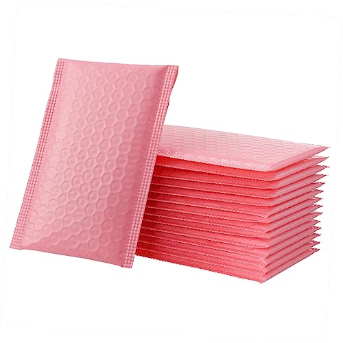 Tofficu 50 Stück Pinke Luftpolstertasche Versand Mailer Poly Bubble Mailer gepolsterte Versandtaschen luftpolsterbeutel transporttasche gepolsterten Umschlag süße Bubble-Mailer Rosa von Tofficu