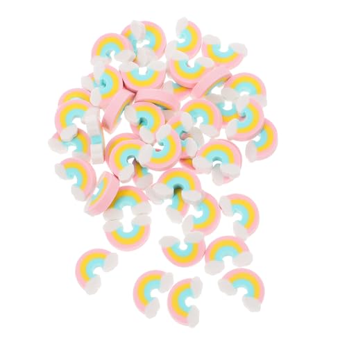 Tofficu 50 Stück Regenbogen-radiergummi Mini-radierer Niedliche Radiergummis Entwurfsversorgung Radiergummi Reinigen Cartoon Radiergummis Schulbriefpapier Kunst Radiergummi Zeichnen von Tofficu