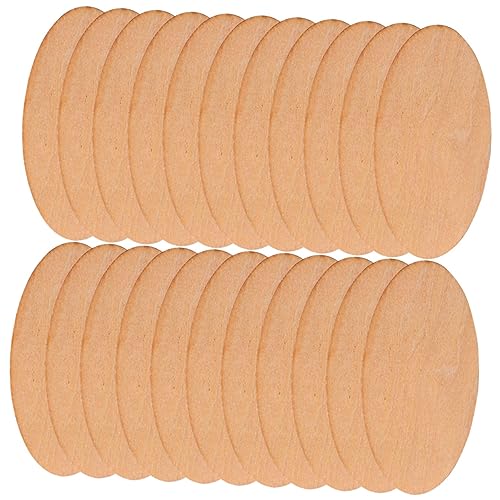 Tofficu 50 Stück ovale Holzspäne plakafarbe holzplatte Holzgeschenke Holzornamente DIY Holzstücke ovale Ausschnitte zum Basteln Holzstapelspaß leere Holzspäne Ausschnitte Holzscheiben von Tofficu