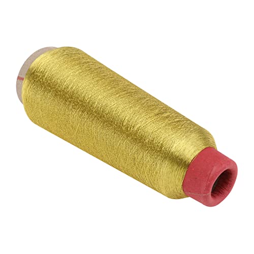 Tofficu 5000 150d Nähgarn codieren embroidery thread nähseide stickgarne metallischer Faden Kegelgewinde overlock nähmaschine metallisches Maschinenstickgarn Goldspule Nähgarn Kabel Golden von Tofficu