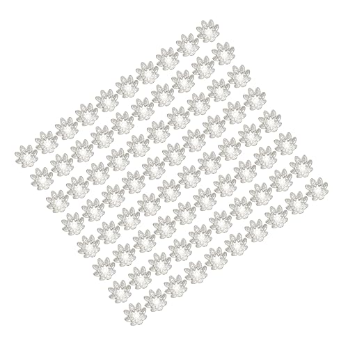 Tofficu 500PCS 10MM DIY Schmuckzubehör Silberne Perlenkappen Blütenkappen Hülsen Endkappen Für Schmuckherstellung Und Bastelarbeiten Ideal Für Armbänder Und Halsketten von Tofficu