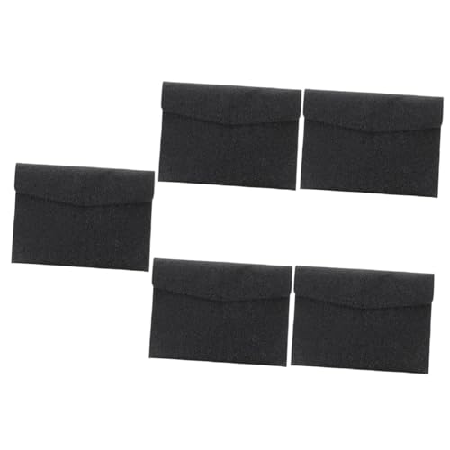 Tofficu 5Pcs Dateipaket über Kanzleipapier Tür Geschäft Dateien aufbewahrungssack storage pockets büromaterial Dateiorganisator folders Aktentasche Bürobedarf Schulaktenhalter Leder Black von Tofficu