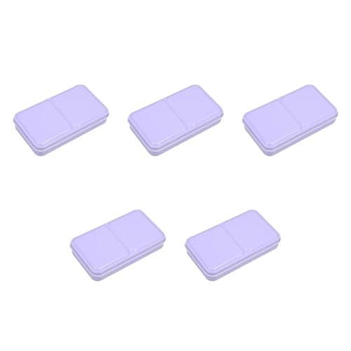 Tofficu 5St Aquarell-Farbkasten Mini-Palette Universelle Radkappe Radabdeckung Tatami-Scharniere mischpalette Aquarellfarbe Reisekoffer Leere aquarellpalettendose Eisen Violett von Tofficu