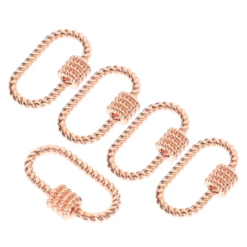 Tofficu 5St Charms zum Selbermachen von Schmuck bastelzeug schmuckherstellung anahtarlık schmuck verschluss verkleidungsaccessoires Schmuckanhänger Armband-Anhänger Legierung Rose Gold von Tofficu