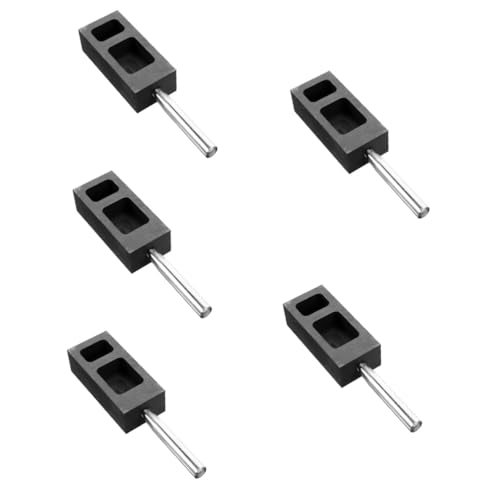 Tofficu 5St Graphitform gussform giesform gussbräter soufleförmchen giessform Form zum Schmelzen Barrenformen Gießform schmelzen Werkzeug zum Schmelzen von Gold Goldform gießen Black von Tofficu