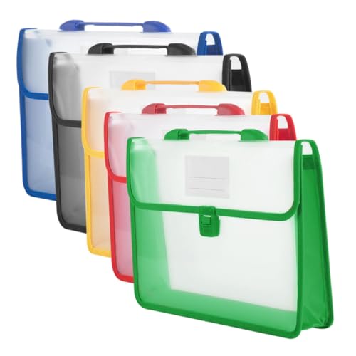 Tofficu 5St Handtasche Quittungshalter-Organisator A4 transparente Aktentaschen Snap-Aktentasche Beutel mit Schnalle aktenkoffer gestängetasche ordner Beutel für Männer Tasche für Akte pp von Tofficu