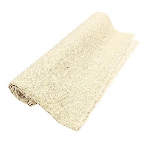 Tofficu 5St Jute-Stoff Leinenstoff Tuch Kreuzstich-Set Polsterstoff Stickmaschine Bausatz Stickerei-Stoff Kissenversorgung Stickstoff für den Haushalt gefertigter Stickstoff betäuben Beige von Tofficu