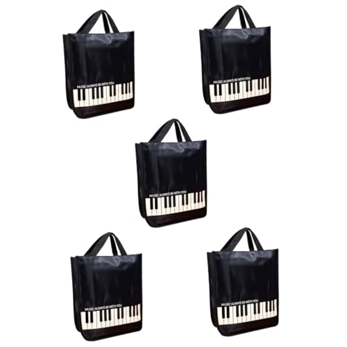 Tofficu 5St Klavierhandtasche Handtasche für Noten Tragetasche für Musik Noten Klavierbuchtasche Musiktasche Band Aufbewahrungstasche für Musikpartitur Tasche für Musiknoten Metall Black von Tofficu