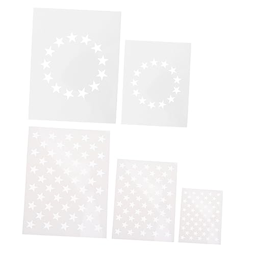 Tofficu 5Stücke DIY Sternschablonen für Amerikanische Flagge Wiederverwendbar Pet Material für Bastelprojekte Geeignet für Wände Stoffe und Möbel Tofficu 5Stücke DIY Sternschablonen für Amerikanische Flagge Wiederverwendbar Pet Material für Bastelprojekte Geeignet für Wände Stoffe und Möbel von Tofficu