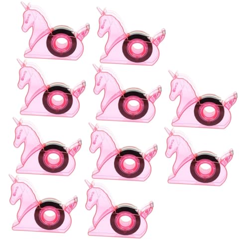 Tofficu 5sets Bandschneider Klebeband Mit Abroller Bandrolle Bandspender Tragbarer Klebebandabroller Kleiner Tape Dispenser Schreibtisch Kawaii Klebebandabroller Plastik Rosa 2pcs*5 von Tofficu