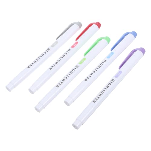 Tofficu 5st Doppelseitiger Textmarker Schimmernder Stift Markierungen Mit Doppelter Spitze Flüssige Textmarker Farbstift Marker Mit Doppelspitze Doppelpinselstift Stiftmarker Plastik von Tofficu