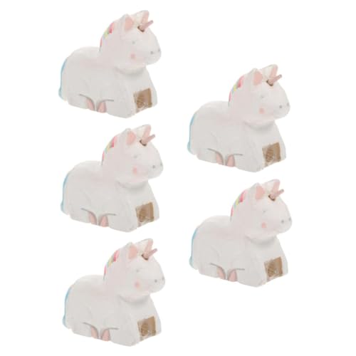 Tofficu 5st Einhorn-bleistiftspitzer Künstlerischer Bleistiftspitzer Mini-bleistiftspitzer Anspitzer Für Make-up-stifte Kawaii Schulmaterial Bleistiftspitzer Make-up Weiß Hölzern von Tofficu