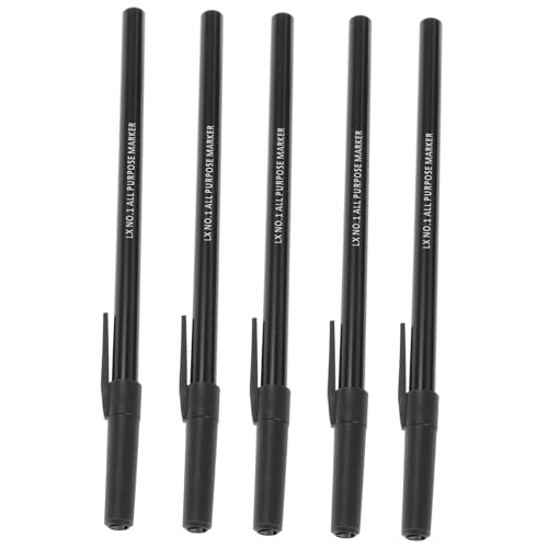 Tofficu 5st Stift Für Wäscheetiketten Kleidungsetiketten Wäschemarker Wäsche Stift Schwarze Markierungen Permanentmarker Mit Feiner Spitze Schwarze Permanentmarker Black Abs von Tofficu