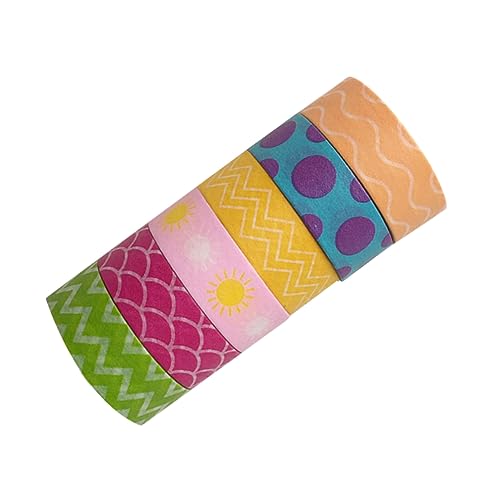 Tofficu 6 Rollen Washi Tape Zum Verpacken Von Geschenken Süßes Klebeband Deko-washi-tape Tagebuch Washi Tape Porzellanpalette Papierklebeband Selber Machen Benutzerdefiniertes Washi-tape von Tofficu