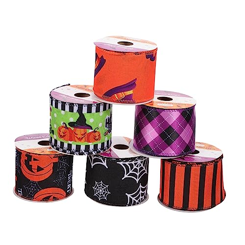 Tofficu 6 Rolls Dekorative Halloween-bänder- -packbänder (sortierte Farbe) von Tofficu