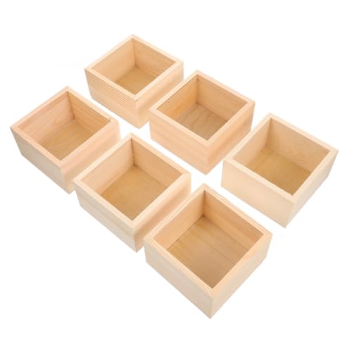 Tofficu 6 Stück Box Schmuck Holz Organizer Holz Holz Schmuckschatullen Kleine Behälter Schmuck von Tofficu