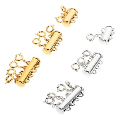 Tofficu 6 Stück Teiliges Multifunktionale Magnetische Schmuckverschlüsse für Armbänder Mehrreihig Reihen Silber und Gold Einfacher Snap Haken Verschluss für DIY Schmuckherstellung und Tofficu 6 Stück Teiliges Multifunktionale Magnetische Schmuckverschlüsse für Armbänder Mehrreihig Reihen Silber und Gold Einfacher Snap Haken Verschluss für DIY Schmuckherstellung und von Tofficu