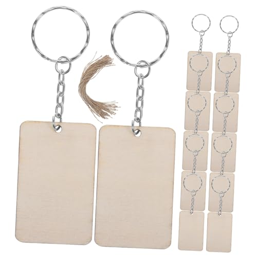 Tofficu 60 Sätze Schlüsselanhänger Aus Holz Schlüsselanhänger-kit Lanyard Für Schlüssel Schlüsselanhänger Für Diy Schlüsselanhänger Kinderspielzeug Schlüsselanhänger Diy-material Hanfseil von Tofficu