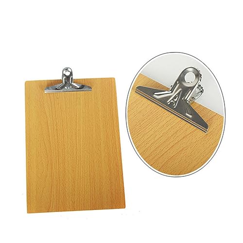 Tofficu 6St Klemmbretter aus Hartfaser Schreibblock-Clip Clips für Dokumenttafeln die Büroware montierbare Clipboard-Clips Profil-Klemmbrett Klemmbretter aus Holz Klemmbrett-Clip Hölzern von Tofficu