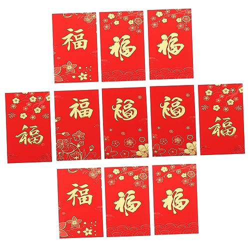 Tofficu 6St geschenktüten rot papiertüte rot Roter Umschlag DIY Neujahr Geldbeutel Aufkleber für das chinesische Jahr neujahr briefumschläge papierrotes paket dekorative rote Pakete von Tofficu