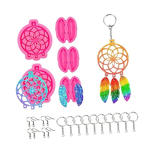 Tofficu 71 Stücke Kreative Dream Catcher Federformen Silikon Epoxidharz Casting Form Kit von Tofficu