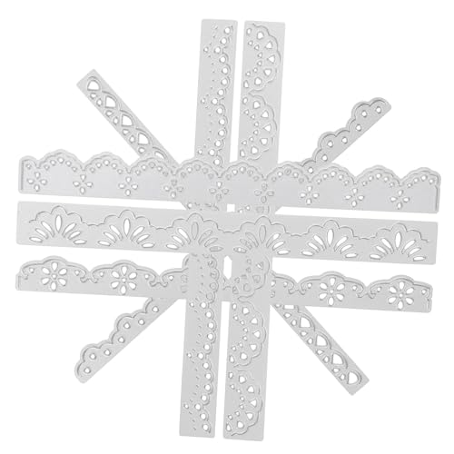 Tofficu 7St Spitze sterben bastelmesser Scrapbooking-Stanzformen filigrane Stanzformen Prägefolder für die Kartenherstellung Scrapbook Stanzformen selber machen Kohlenstoffstahl Silver von Tofficu