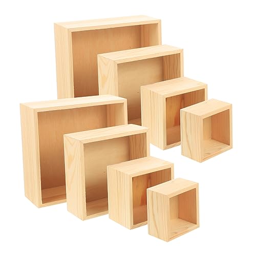 Tofficu 8 Stück Aus Holz Ohne Deckel Schmuck Organizer Schreibtisch Organizer Schreibtisch Aufbewahrung Organizer Zuhause Kleinigkeiten von Tofficu