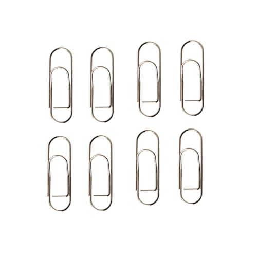 Tofficu 8St Büroklammern plattieren Binderclip Rechnung Binder Clip zum Organisieren von Dokumenten Lesezeichen-Clips bookmarks book marks geformte Büroklammern Aktenklammern Silver von Tofficu