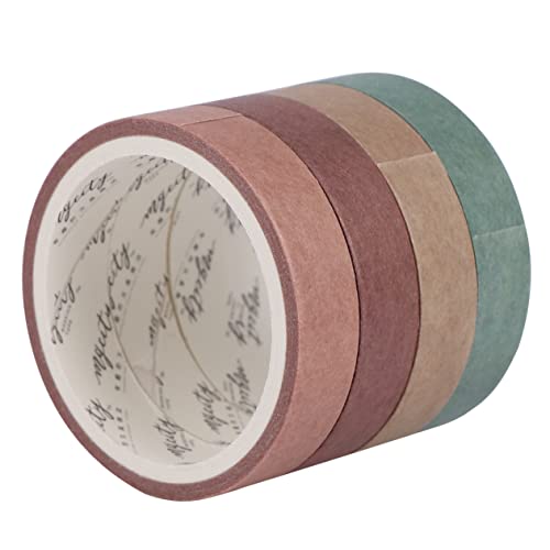 Tofficu 8St Washi-Klebeband Tagebuch-Klebeband benutzerdefiniertes Washi-Tape Geschenkverpackungsband Wickelband Farbenfrohes Bastelklebeband Scrapbook Papierklebeband DIY Washi Tape Green von Tofficu