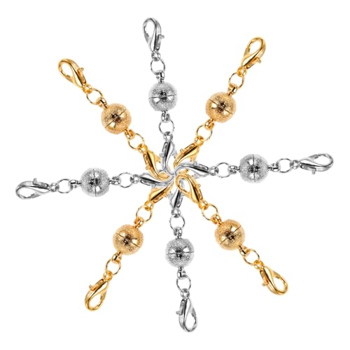 Tofficu 8st Magnetischer Karabinerverschluss Schmuck Magnetische Armbandverschlüsse Magnetverschluss-anschlüsse Magnetischer Halskettenverschluss Magnetverschlüsse Kupfer von Tofficu