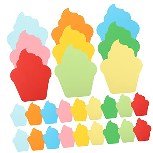 Tofficu 90St Kuchen handgeschnittenes Farbpapier Pinnwandausschnitte zarte Tapetenausschnitte kinder bastelset basteln für kinder DIY tapetenausschnitte DIY-Papierausschnitte Colorful von Tofficu