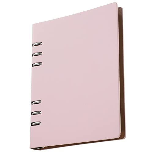 Tofficu A4-Ring-Notizblock Notizbuch-Nachfüllung Schleife Revisionszubehör Schublade notizbuch personalisiert personalisiertes notizbuch Zeitplan-Notizbuch Notizbuch für Studenten Pu Rosa von Tofficu