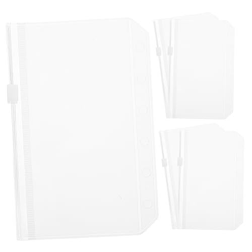 Tofficu A7 Transparent Dokumentenablage Taschen Mit Reißverschluss PVC Loose Leaf Beutel Für Notizbuch Organizer Hüllen Für Dokumente Und Bastelbedarf von Tofficu