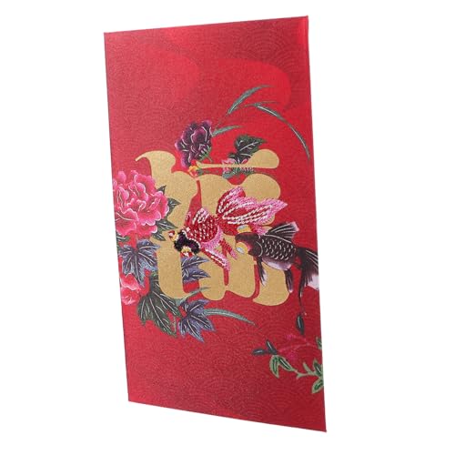 Tofficu Bestickte Rote Umschlagtasche Hochzeitsgeschenke Rote Umschläge Chinesischer Stil Roter Umschlag Geldumschlag Chinesischer Stil Rotes Paket Hochzeit Rotes Paket Rotes von Tofficu