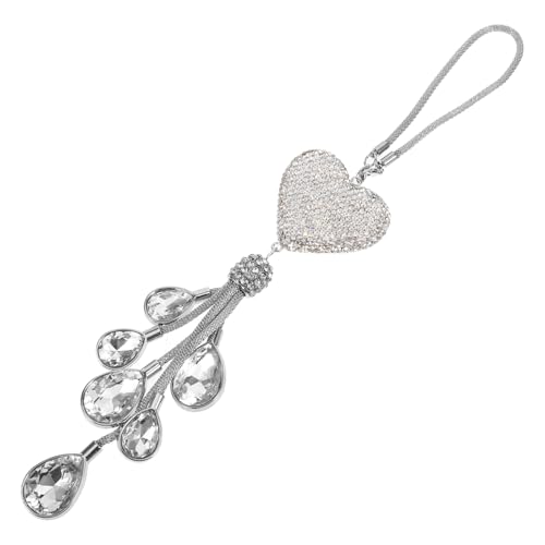 Tofficu Bling Herz Rückspiegel Anhänger für Autos Elegantes Hängendes Autozubehör und Strass Installieren Stilvolle Dekoration für Frauen Tofficu Bling Herz Rückspiegel Anhänger für Autos Elegantes Hängendes Autozubehör und Strass Installieren Stilvolle Dekoration für Frauen von Tofficu