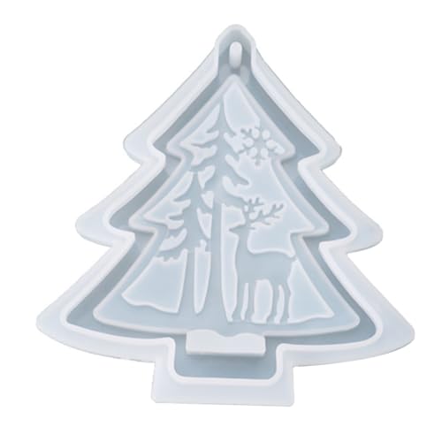 Tofficu DIY Silikonform Weihnachten Epoxidharz Gussform Für Weihnachtsbaum Und Rentier Dekorationszubehör Für DIY Weihnachtsprojekte Einfache Handhabung Und Vielseitig von Tofficu