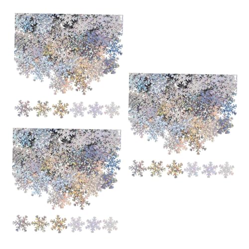 Tofficu Dekorationsmaterialien Mit Pailletten Künstliche Schneeflocken Winterlicher Glitzer Schneeglitzer Zum Basteln Glitzernde Schneeflocken Schnee Glitzert Urlaub Glitzer Plastik Silver von Tofficu