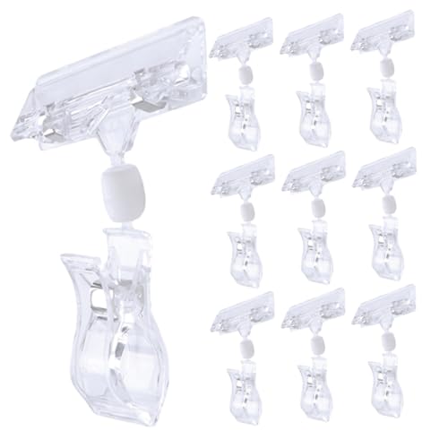 Tofficu Drehbare Preisschild Clip Halter Für Merchandise Transparente Preisdisplay Clips Vielseitige Schilderhalter Für Einfache Preisgestaltung Und Produktanzeigen von Tofficu