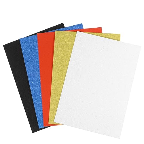 Tofficu Glitzer-Kartonpapier – 10 Stück A4-Glitzerpapier Für Kunst Und Handwerk Fusselfreier Glitzernder Glitzer Premium-Karton Für Weihnachtskarten Grußkarten Aufkleber von Tofficu