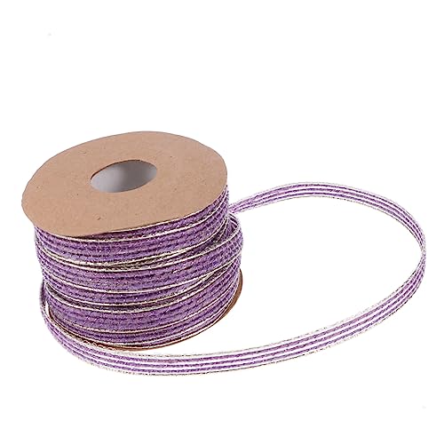 Tofficu Gurtband wohnungseinrichtung wohnungsdeko seiten markiese verkleidung the craft rope Jutegarn Jutefäden Naturseil geflochtene Jute Sackleinenschnur Bandgewebe Juteband Violett von Tofficu