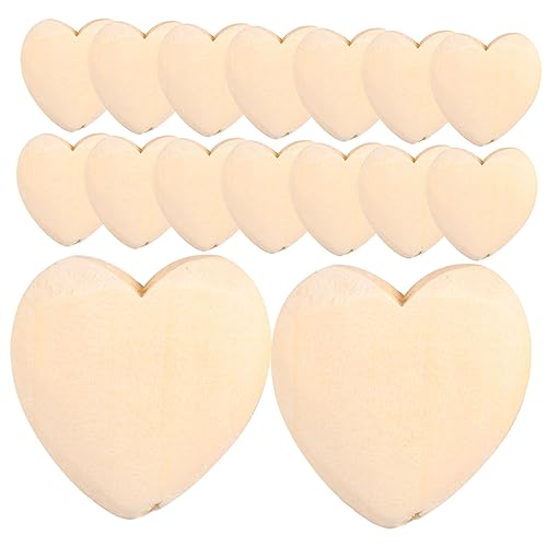 Tofficu Holzscheiben Herzform Kreative DIY Photo Frame Patches Für Valentinstag Holzherzen Bastelmaterial Zum Verzieren Und Dekorieren von Tofficu