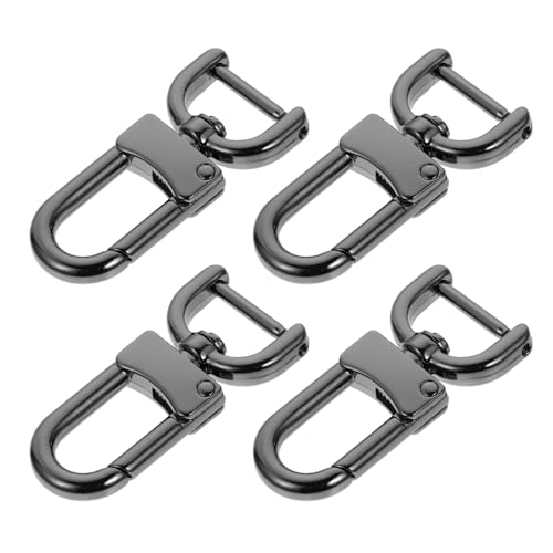 Tofficu Karabiner Schlüsselanhänger mit Drehgelenk - 4 Teiliges Karabinerhaken mit Drehgelenk - Schlüsselanhänger Karabiner für DIY Handwerk Schlüsselkarabiner von Tofficu