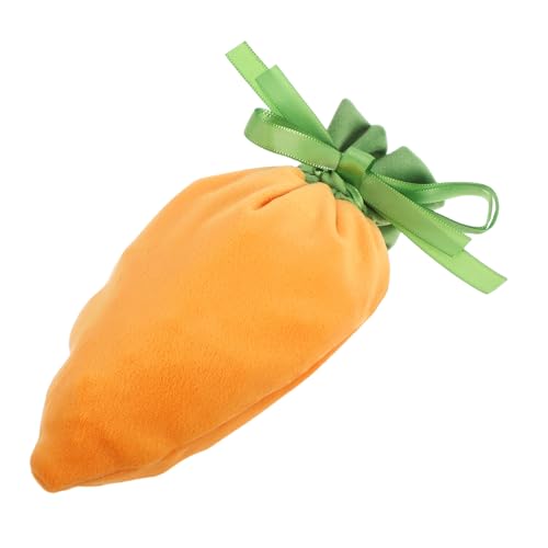 Tofficu Karottenbündeltasche Schmuckbeutel Karotten Matte Lebensmittelbeutel Verdickte Geschenktüten Durchscheinende Geschenktüten Süßigkeitenbeutel Mit Kordelzug Samtstoff Orange von Tofficu