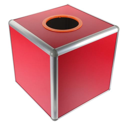 Tofficu Kasten Lotterie-Box Lotto Glücksfall Tombola-Tickets Tombola-Los-Inhaber Lotterieschein gaming boxen game box Tombola-Versorgung Behälter zum Organisieren Aluminiumlegierung rot von Tofficu