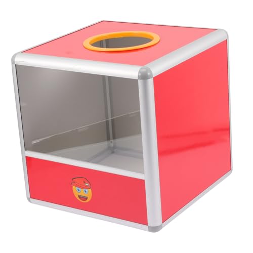 Tofficu Kasten Transparente Lotteriebox storage boxes aufbwahrungs-box für regal Kinder Losbox Lotteriefall Lotterie Container Einbrennlackplatte mit mittlerer Faser von Tofficu