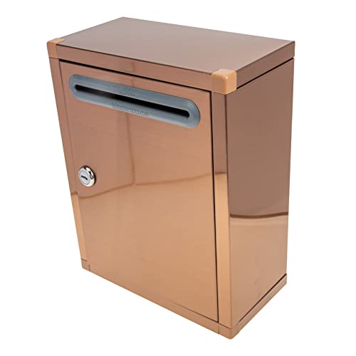 Tofficu Kasten Wahlurne Wand-Mail-Halter Beratungspaket Vorschlagsfall Postfach für wohltätige Zwecke Stimmzettel Kommentar safes the safe Roségold Bürobedarf Rostfreier Stahl Rose Gold von Tofficu