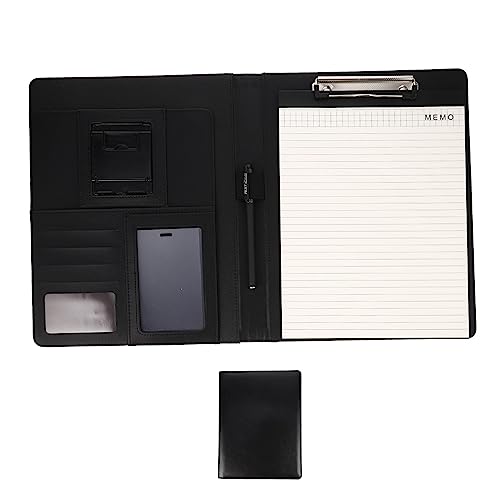 Tofficu Mappe Visitenkarten-Organizer doppelt Handel Namensschilder dokumentieren kreditkartenhalter credit card holder dateimanager playmakers Aktenordner aus Papier Bürobedarf Pu Black von Tofficu